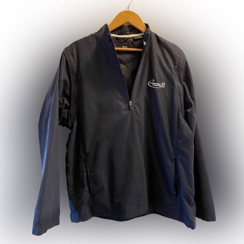 😎 Men’s FILA Deutsche Bank Championship navy blue weatherproof golf jack…